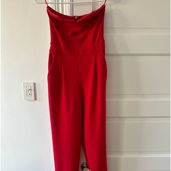 Express Sweetheart Strapless Jumpsuit - Picture 4 of 6